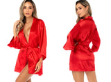 Mapale 7641 Elegant Satin Robe Color Red