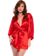 Mapale 7641 Elegant Satin Robe Color Red