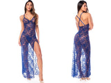 Mapale 7643 Royal Blue Long Gown - Exotic Lingerie Color Royal Blue