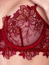 Mapale 80029 Two Piece Exotic Lingerie Set in Rosewood Color Rosewood