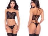 Mapale 80034 Elegant Lace Two Piece Set Color Black