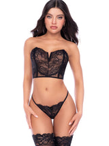 Mapale 80034 Elegant Lace Two Piece Set Color Black