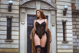 Mapale 80036 Alluring Sheer Mesh Teddy Color Black
