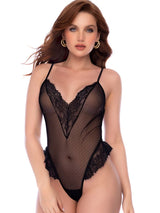 Mapale 80036 Alluring Sheer Mesh Teddy Color Black