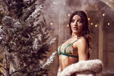 Mapale 80049 Two Piece Exotic Lingerie Set in Aurora Green Color Aurora Green