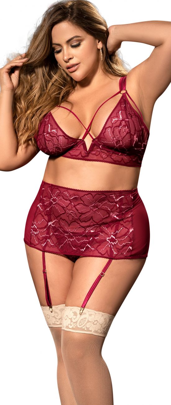 Mapale 8649X Three Piece Set Color Burgundy