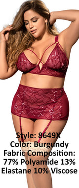 Mapale 8649X Three Piece Set Color Burgundy