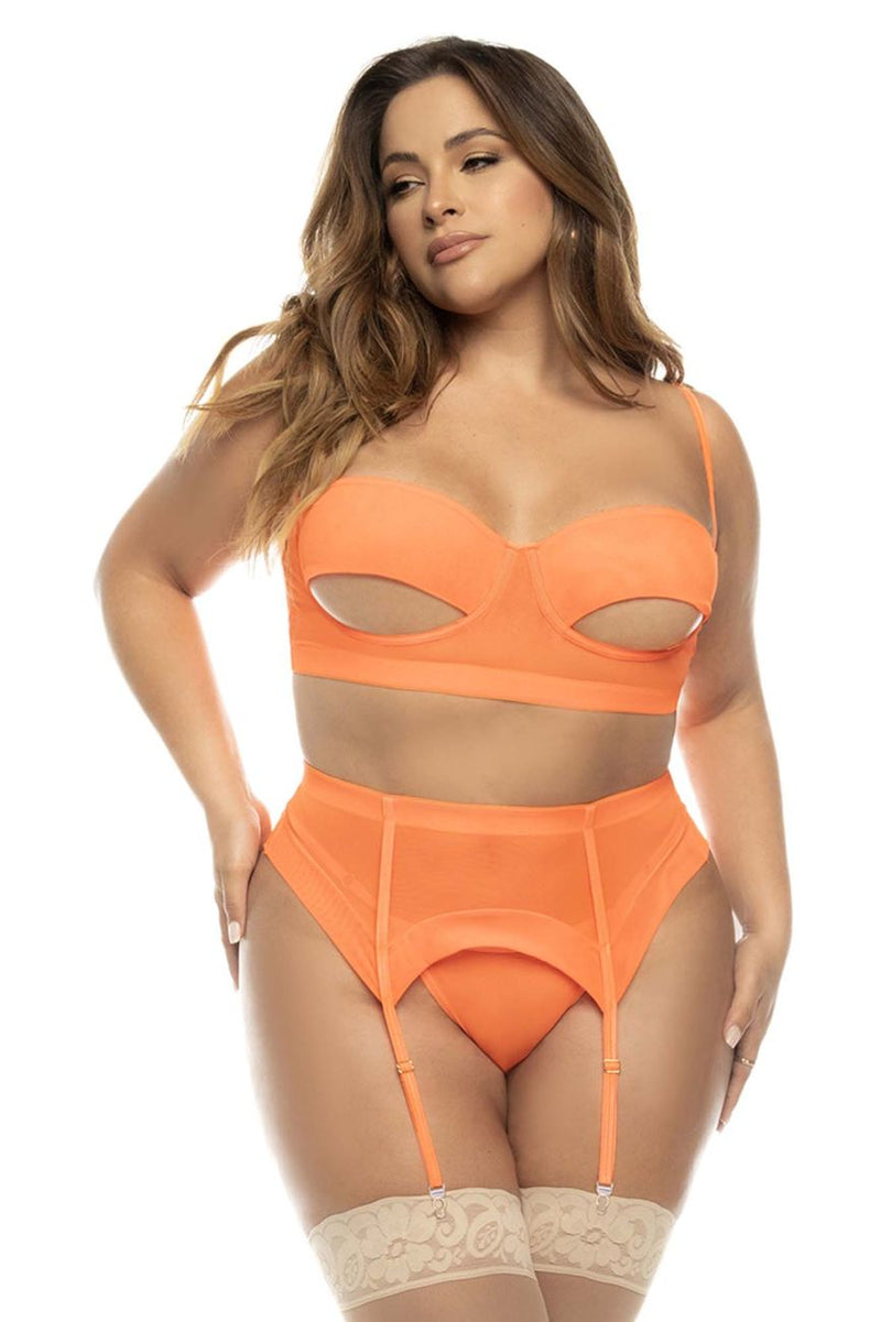 Mapale 8828X Sasha Three Piece Set Plus Color Hot Orange