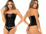 Mapale 9880 Corset in Liquid Black - Seductive Exotic Lingerie Color Liquid Black