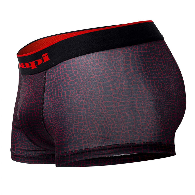 Papi UMPA048 2PK Microflex Brazilian Trunks Color Red-Leopard