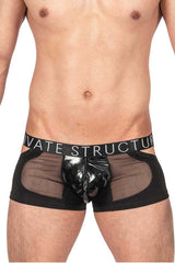 Private Structure LCUT4420 Alpha Low Waist Mesh Back Jockstrap Trunks Color Black