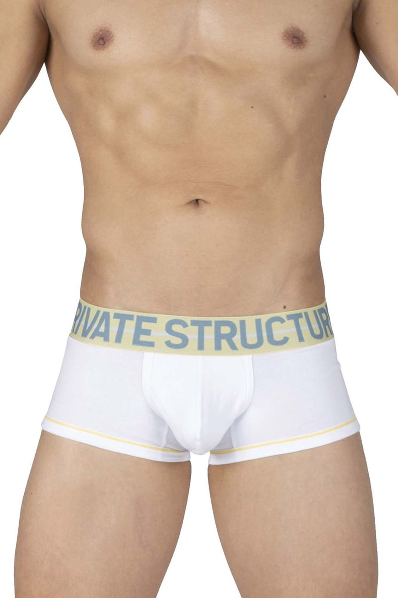 Private Structure MOUX4103 Mo Lite Mid Waist Trunks Color White