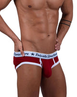 Private Structure SCUS4529 Classic Mid Waist Mini Briefs Color Red