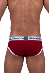 Private Structure SCUS4529 Classic Mid Waist Mini Briefs Color Red