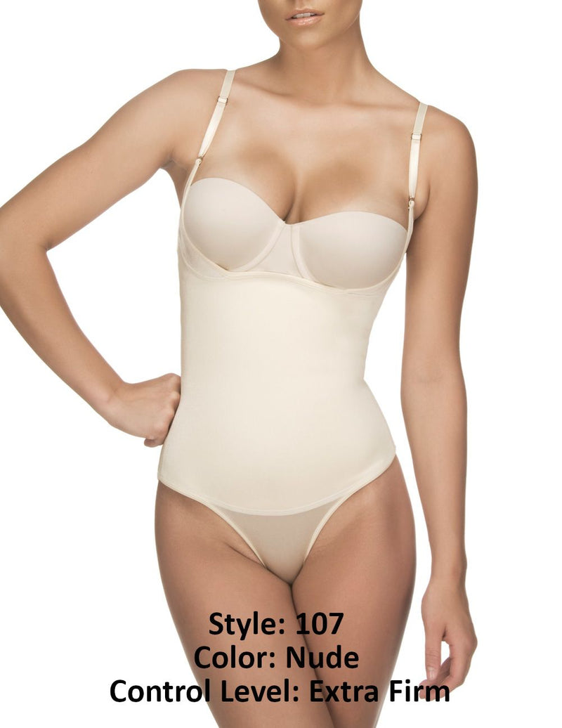 Vedette 107 Evonne Underbust Bodysuit in Bikini Color Nude