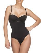 Vedette 111 Evonne Underbust Bodysuit in Thong Color Black