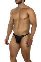 Xtremen 91189 Tulle Mesh Thongs Color Black