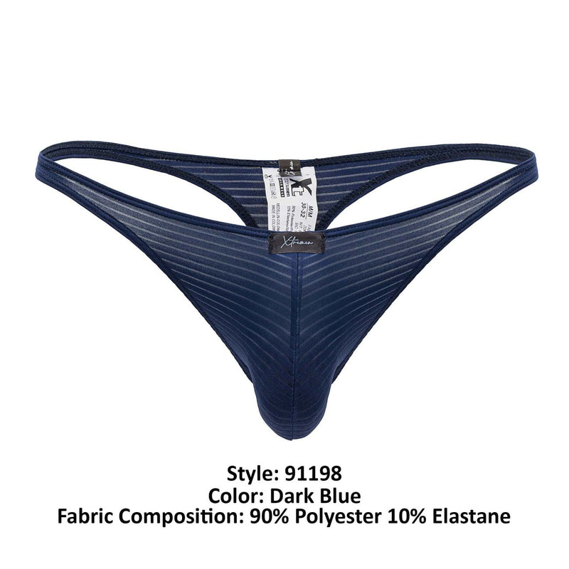 Xtremen 91198 Jacquard Thongs Color Dark Blue