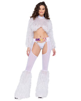 6248 - Sheer Chaps with Faux Fur Bell & Belt