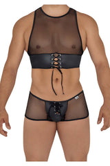 CandyMan 99590 Mesh Top-Trunks Outfit Color Black