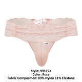 CandyMan 99595X Lace Thongs Color Rose