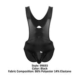 CandyMan 99693 Wrestling Bodysuit Color Black