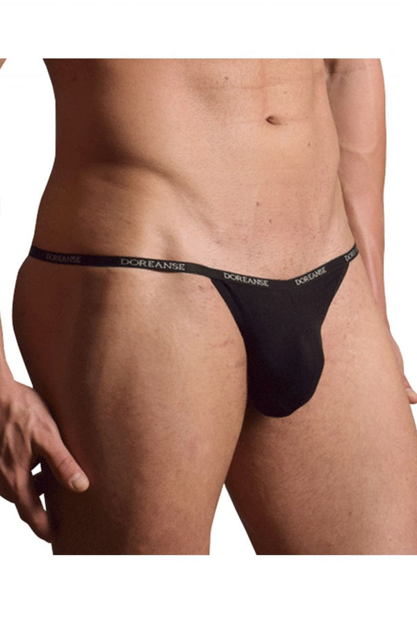 Doreanse 1330-BLK Ribbed Modal T-thong Color Black