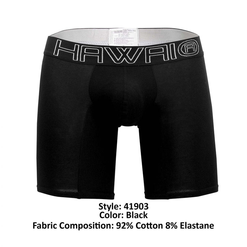 HAWAI 41903 Solid Athletic Boxer Briefs Color Black