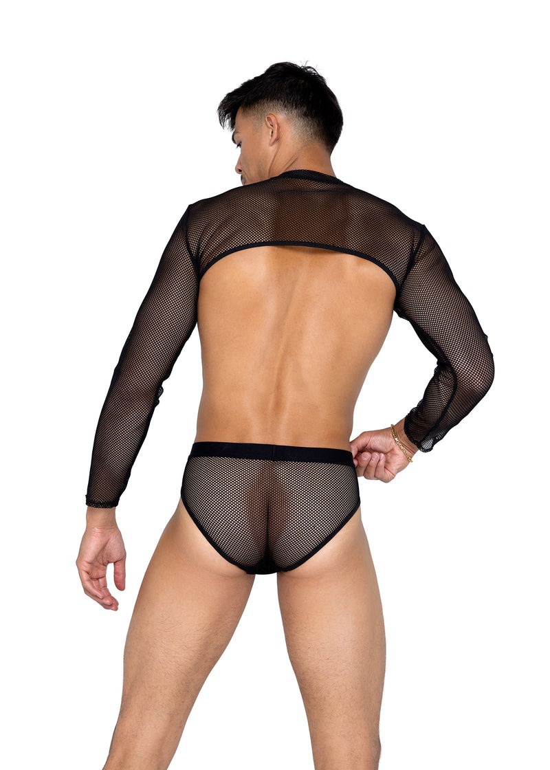 LI589 - Mens X-Posed Crop Top