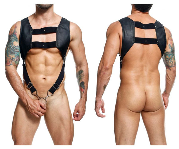 MaleBasics DMBL08 DNGEON Croptop Cockring Harness Color Black