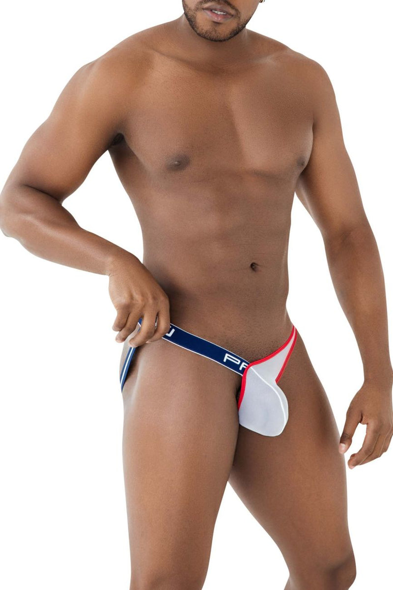 PPU 2308 One Side Mesh Jockstrap Color Blue