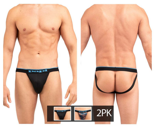 Papi UMPA006 2PK Jockstrap Color Black-Blue