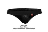 Pikante PIK 1099 Clandestine Velvet Thongs Color Black