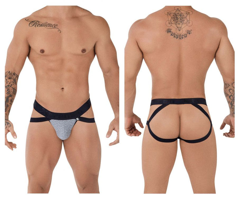 Xtremen 91085 Microfiber Jacquard Jockstrap Color Gray